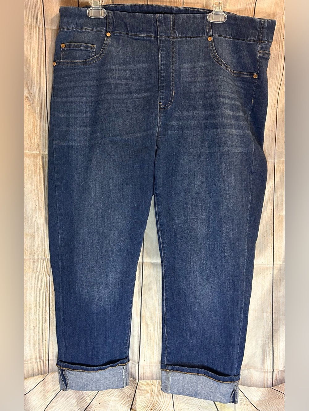 Liverpool Dark Blue Cropped Stretch Jeans